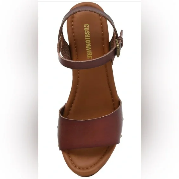 CUSHIONAIRE - Sloan Faux Wood Sandals - Picture 3 of 10
